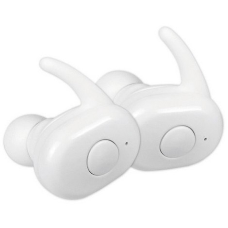 Безжични слушалки с Bluetooth V5.0 бели + зарядна станция