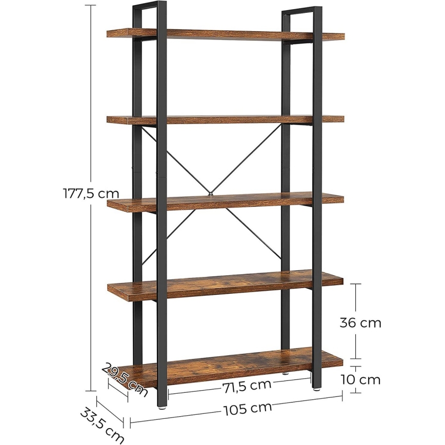 Библиотека NAVARO кафява/черна