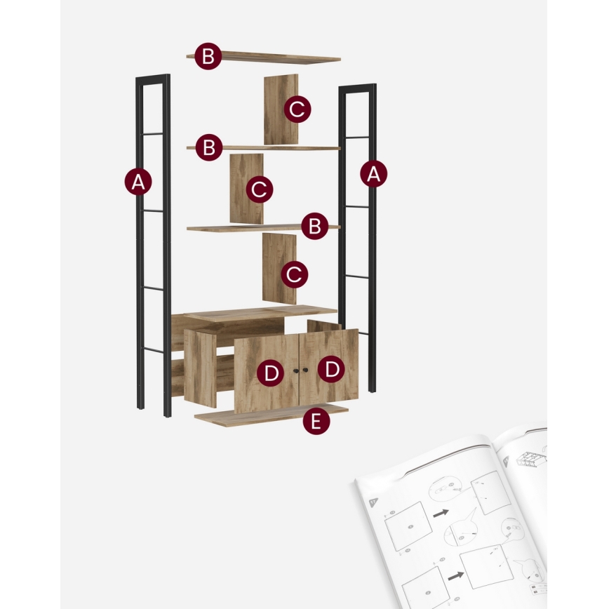 Библиотека NAVARO кафява/черна