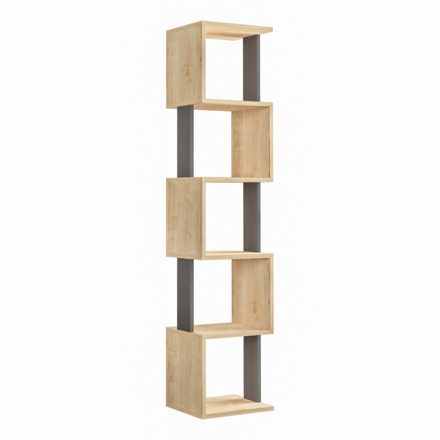 Библиотека PIRI 161x35 cм кафява/антрацит