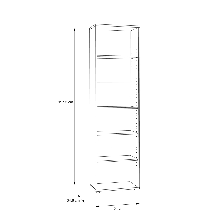 Библиотека URAN, дъб Artisan