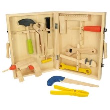 Bigjigs Toys - Дървен сандък с инструменти