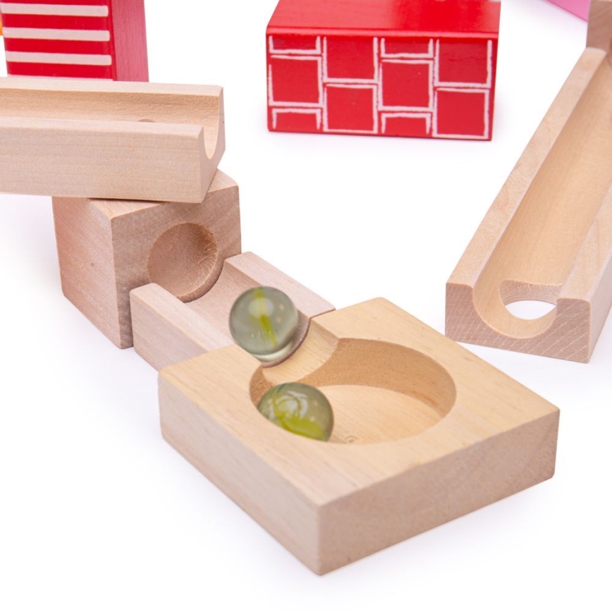 Bigjigs Toys - Дървена писта цветен