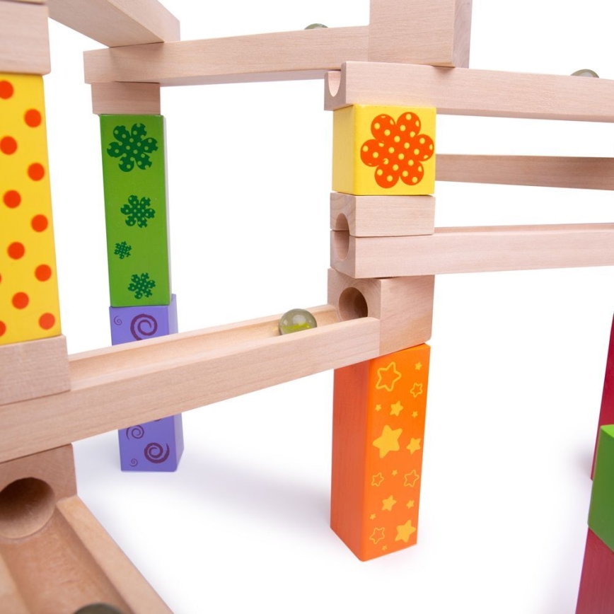 Bigjigs Toys - Дървена писта цветен