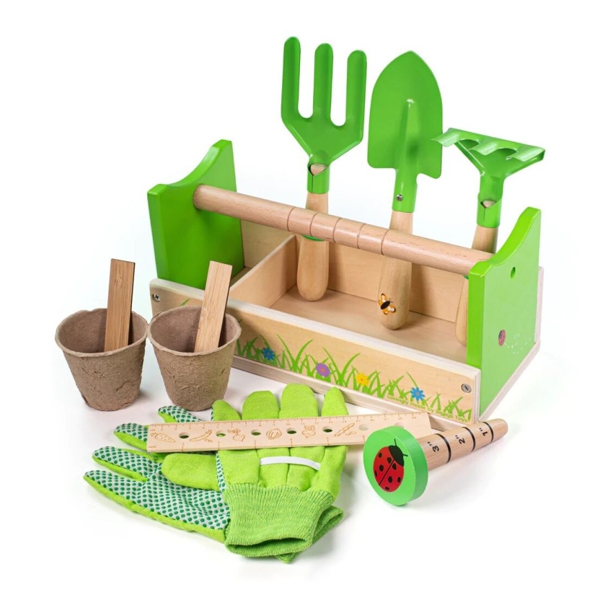 Bigjigs Toys - Градински к-кт в сандък