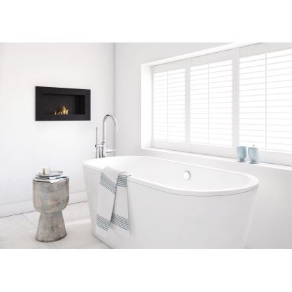 Kratki - Вграден био камина 37,4x64,8 см 1kW черен