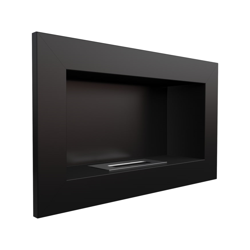 Kratki - Вграден био камина 37,4x64,8 см 1kW черен