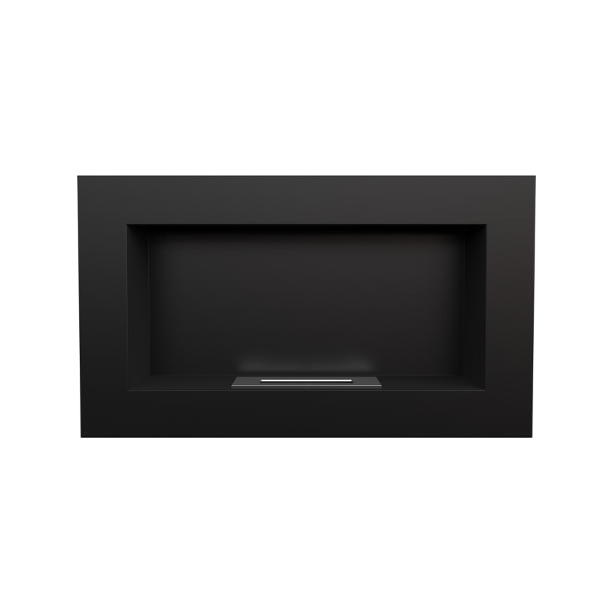 Kratki - Вграден био камина 37,4x64,8 см 1kW черен