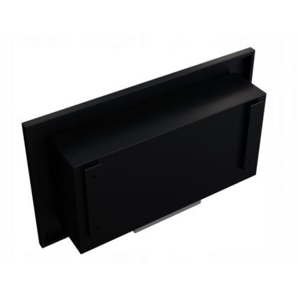 Kratki - Вграден био камина 37,4x64,8 см 1kW черен