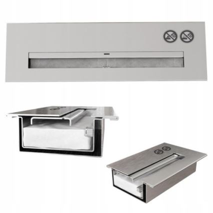 Kratki - Вграден био камина 37,4x64,8 см 1kW черен