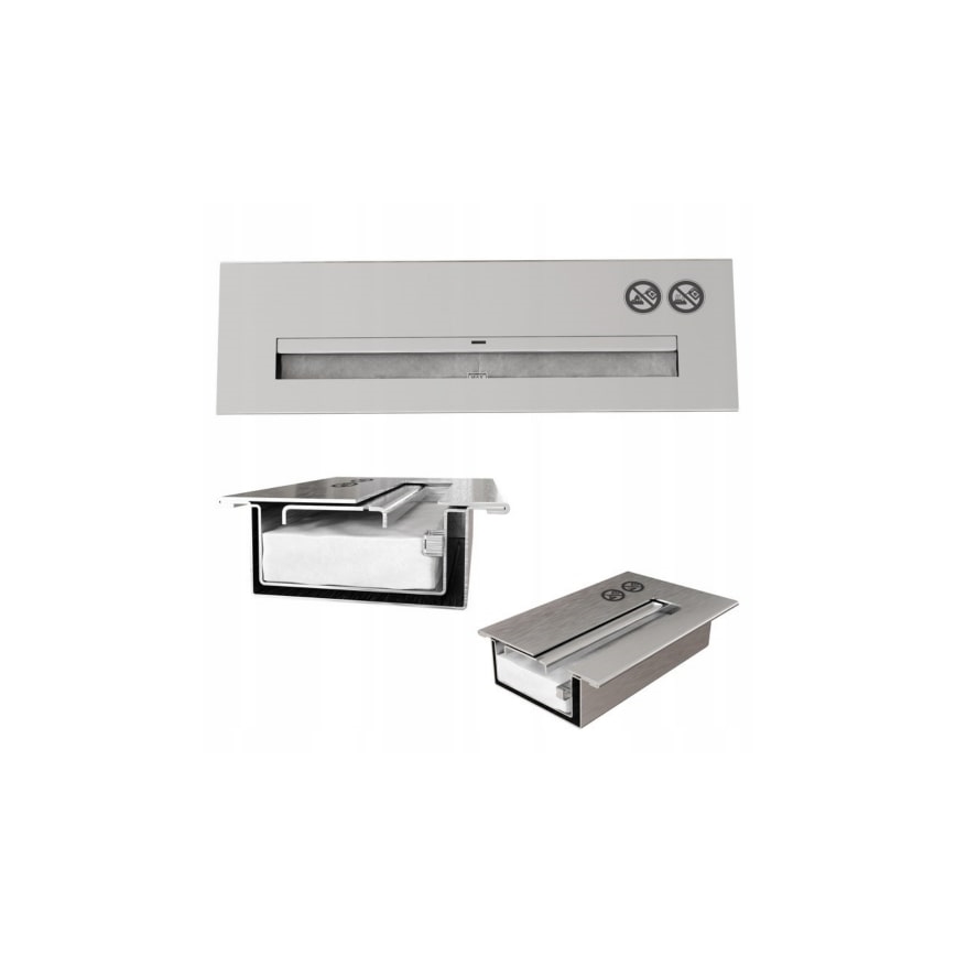 Kratki - Вграден био камина 37,4x64,8 см 1kW черен