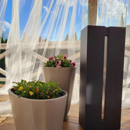 Kratki - БИО камина 113,6x35,9 см 2kW черна