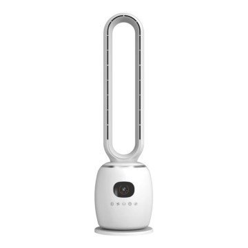 Бял подов вентилатор 30W/230V 102 см + дистанционно управление