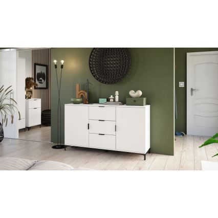 Скрин с чекмеджета и вратички LORA бял