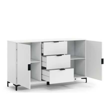 Скрин с чекмеджета и вратички LORA бял