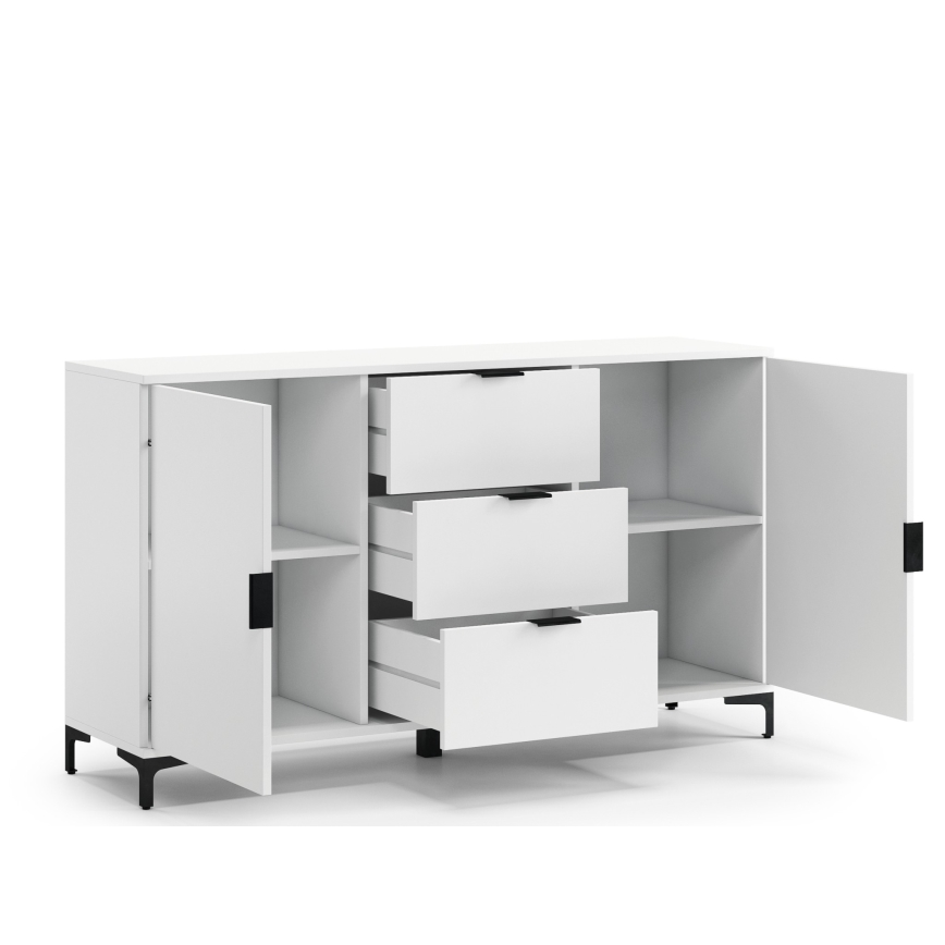 Скрин с чекмеджета и вратички LORA бял