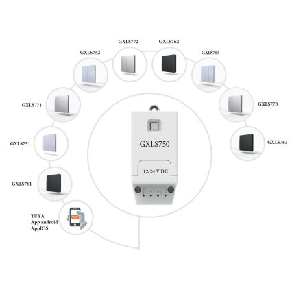 Бял кинетичен безжичен ключ 2P IP67