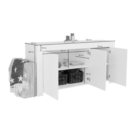 Бял комод FINERA