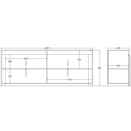 Бял комод FINERA
