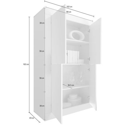 Бял комод NERILA