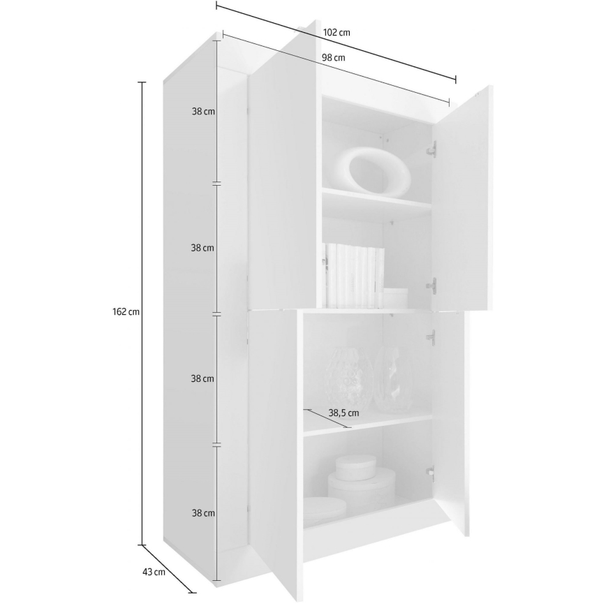 Бял комод NERILA