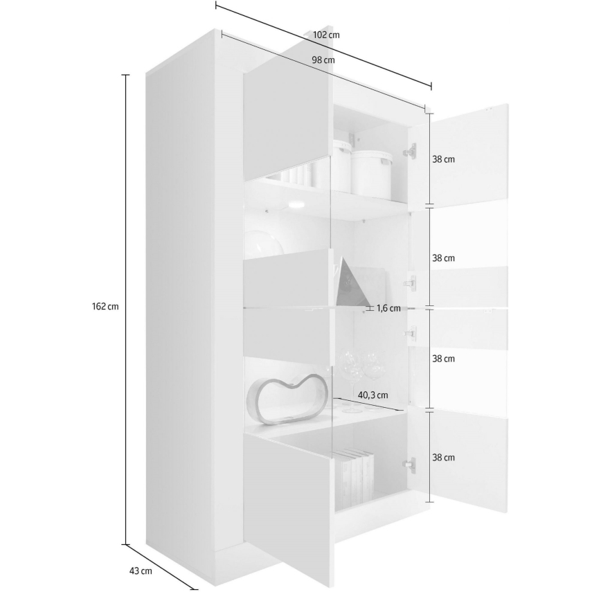 Бял комод NERILA