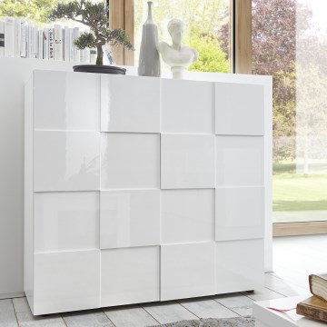 Бял комод SERIAN