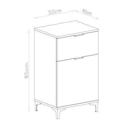 Шкаф с чекмедже LORA бял