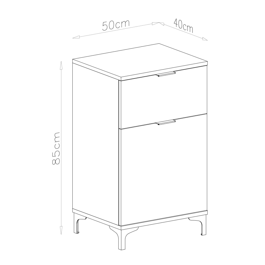 Шкаф с чекмедже LORA бял