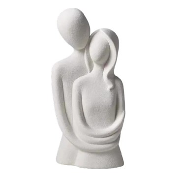 Бяла керамична настолна декорация 21 x 8,5 x 10 см