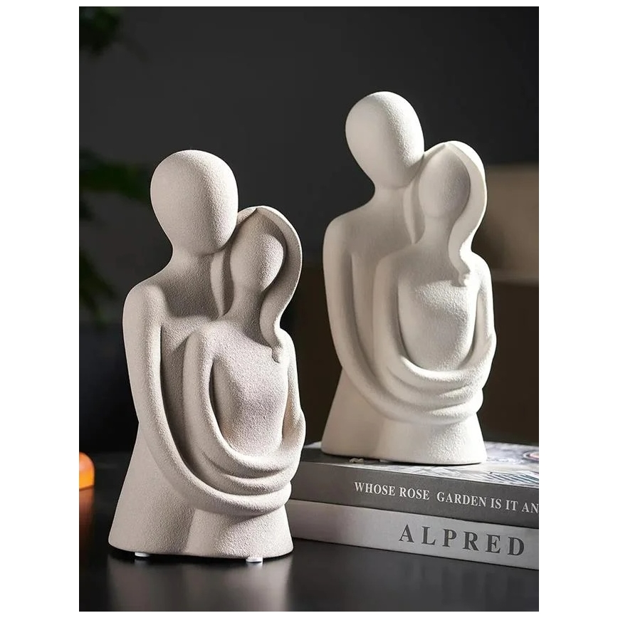 Бяла керамична настолна декорация 21 x 8,5 x 10 см