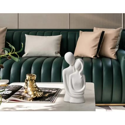 Бяла керамична настолна декорация 21 x 8,5 x 10 см