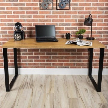 Бюро BLAT 160x60 см черно/кафяво