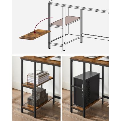 Бюро SOLEA кафяво/черно