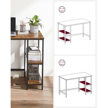 Бюро SOLEA кафяво/черно