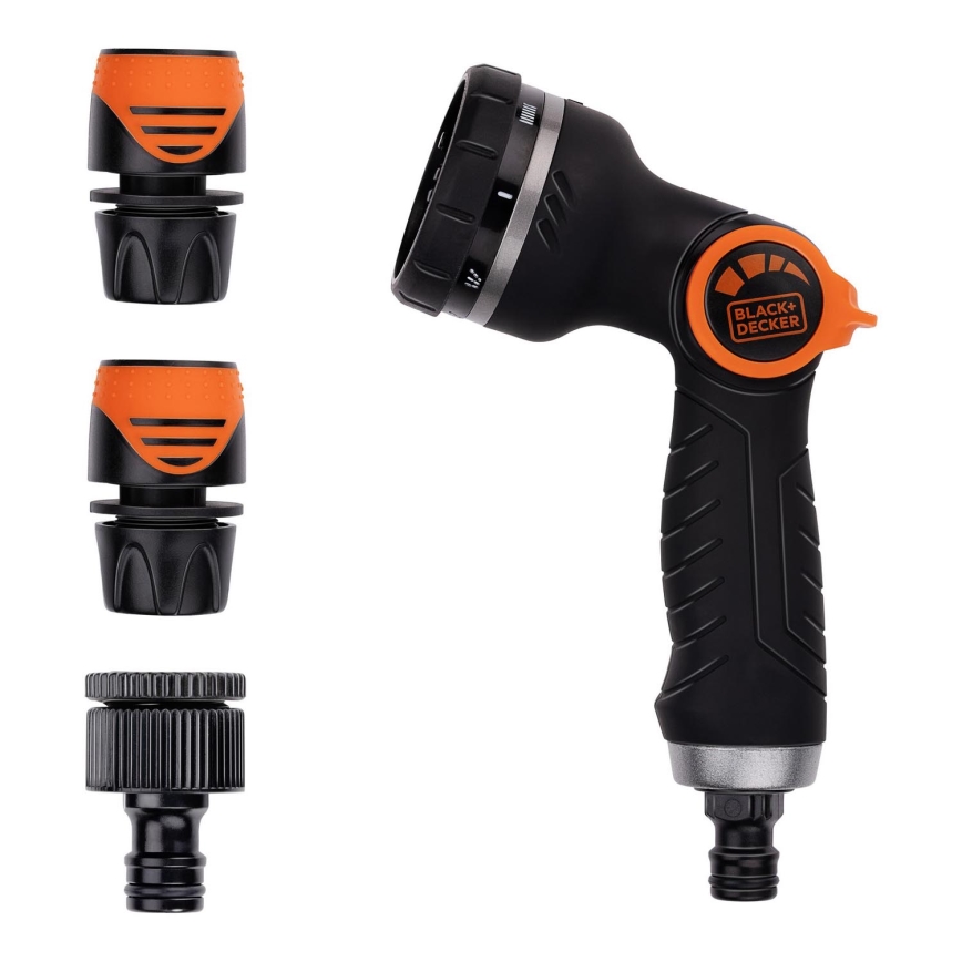 BLACK+DECKER - Пистолет за поливане с 3 конектори