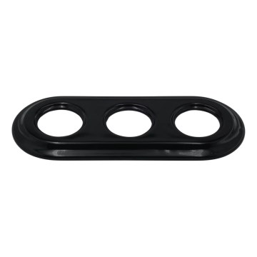 Bohemia-Design - Черна порцеланова ретро тройна рамка