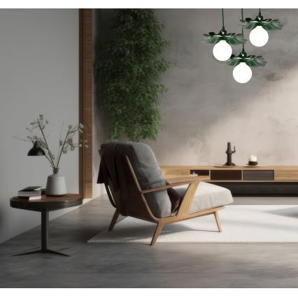 Bohemia-Design - Подвесен полилей на кабел 1xE27/60W/230V, зелен