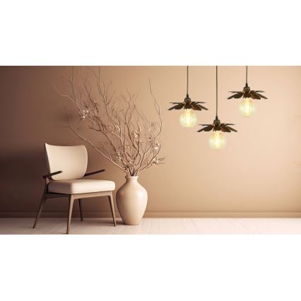 Bohemia-Design - Полилей на кабел 1xE27/60W/230V бронзов