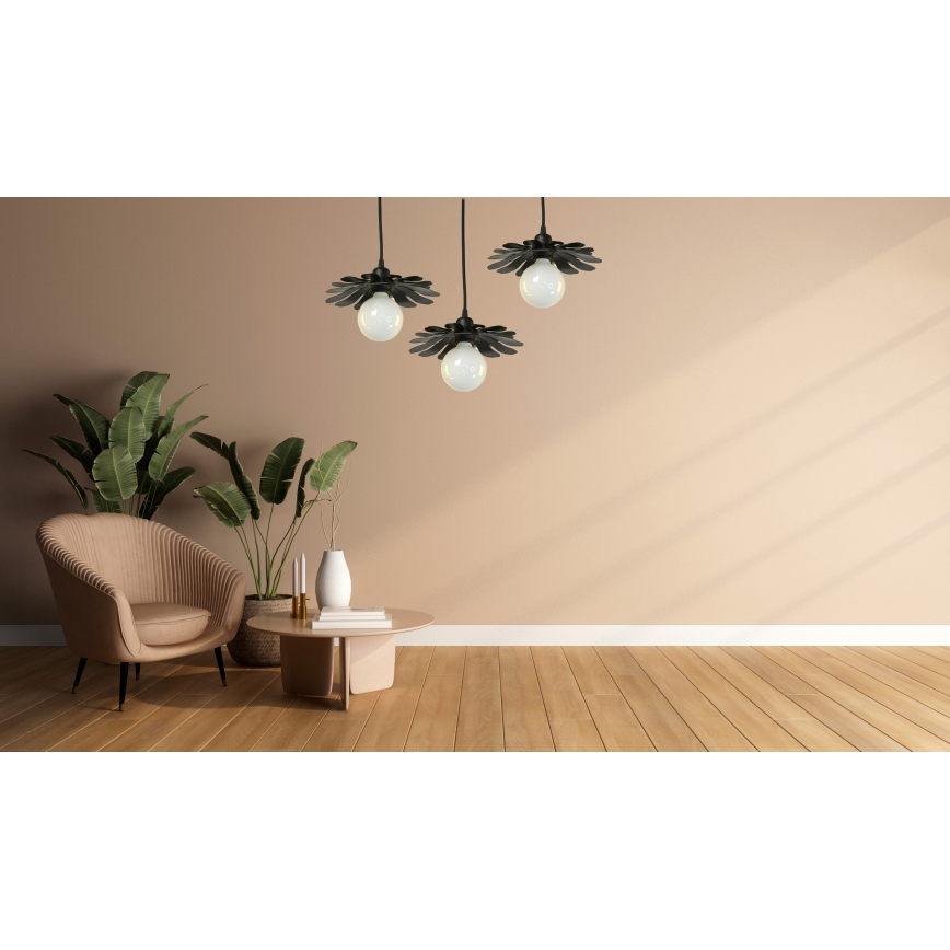 Bohemia-Design - Полилей на кабел 1xE27/60W/230V черен