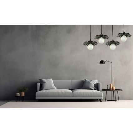 Bohemia-Design - Полилей на кабел 1xE27/60W/230V черен