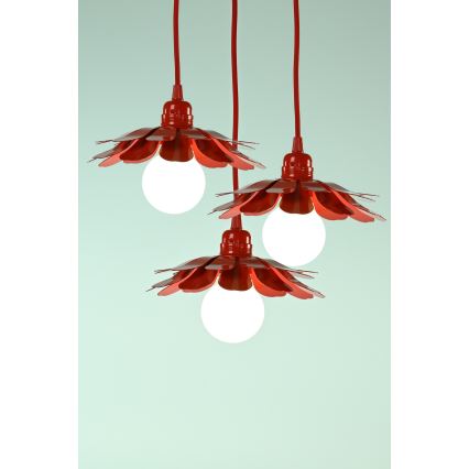 Bohemia-Design - Полилей на кабел 1xE27/60W/230V червен