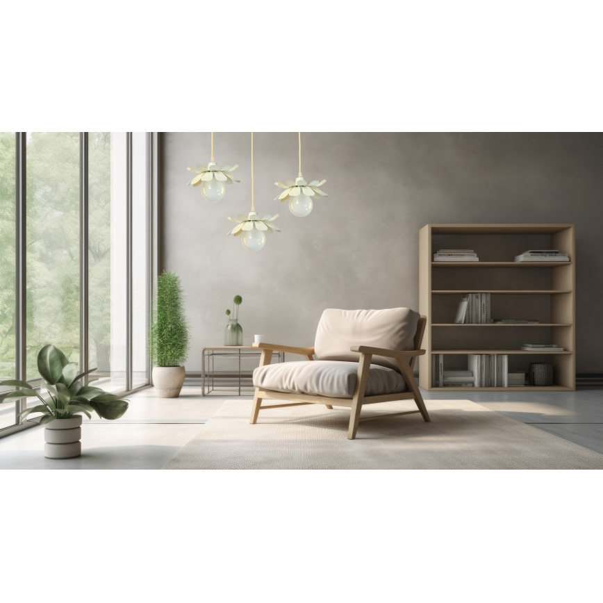 Bohemia-Design - Полилей на кабел 1xE27/60W/230V кремав