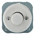 Bohemia-Design - Порцеланов ретро димер без рамка 250V/10A бял
