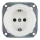 Bohemia-Design - Порцеланова ретро домашна контактна розетка без рамка SCHUKO 250V/16A бяла