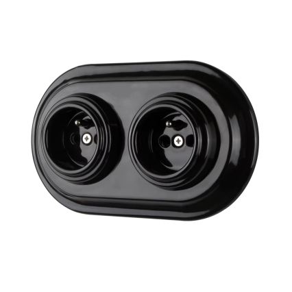 Bohemia-Design - Порцеланова ретро двойна рамка черна