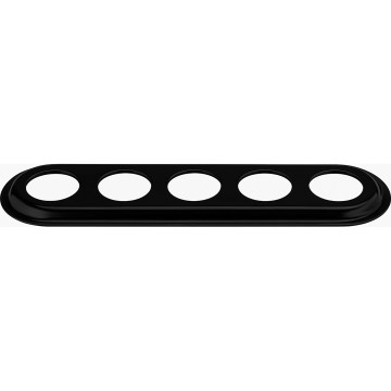 Bohemia-Design - Порцеланова ретро рамка за 5 механизма, черна