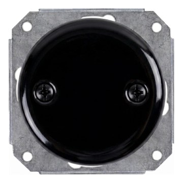 Bohemia-Design - Порцеланова ретро капачка за електроинсталация, черна