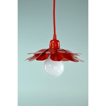 Bohemia-Design - Висяща лампа на кабел 1xE27/60W/230V червена