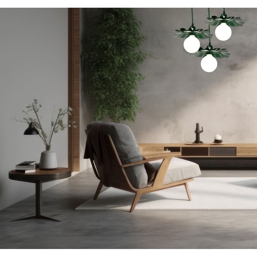 Bohemia-Design - Висяща лампа на кабел 1xE27/60W/230V, зелена